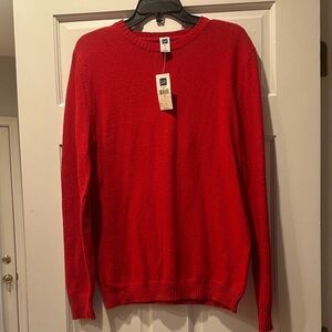 GAP Vibrant Red Crewneck Sweater for Men